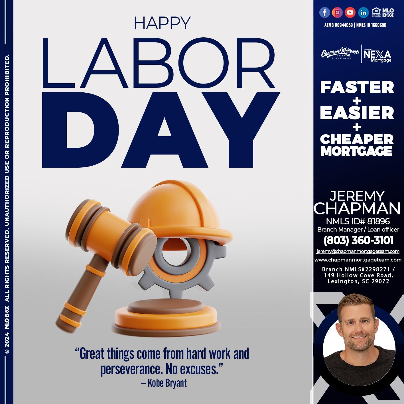 LABOR DAY - Jeremy Chapman -Branch Loan Officer
