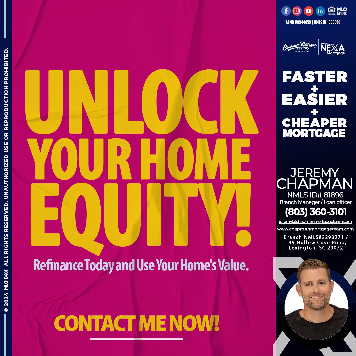 UNLOCK - Jeremy Chapman -Branch Loan Officer