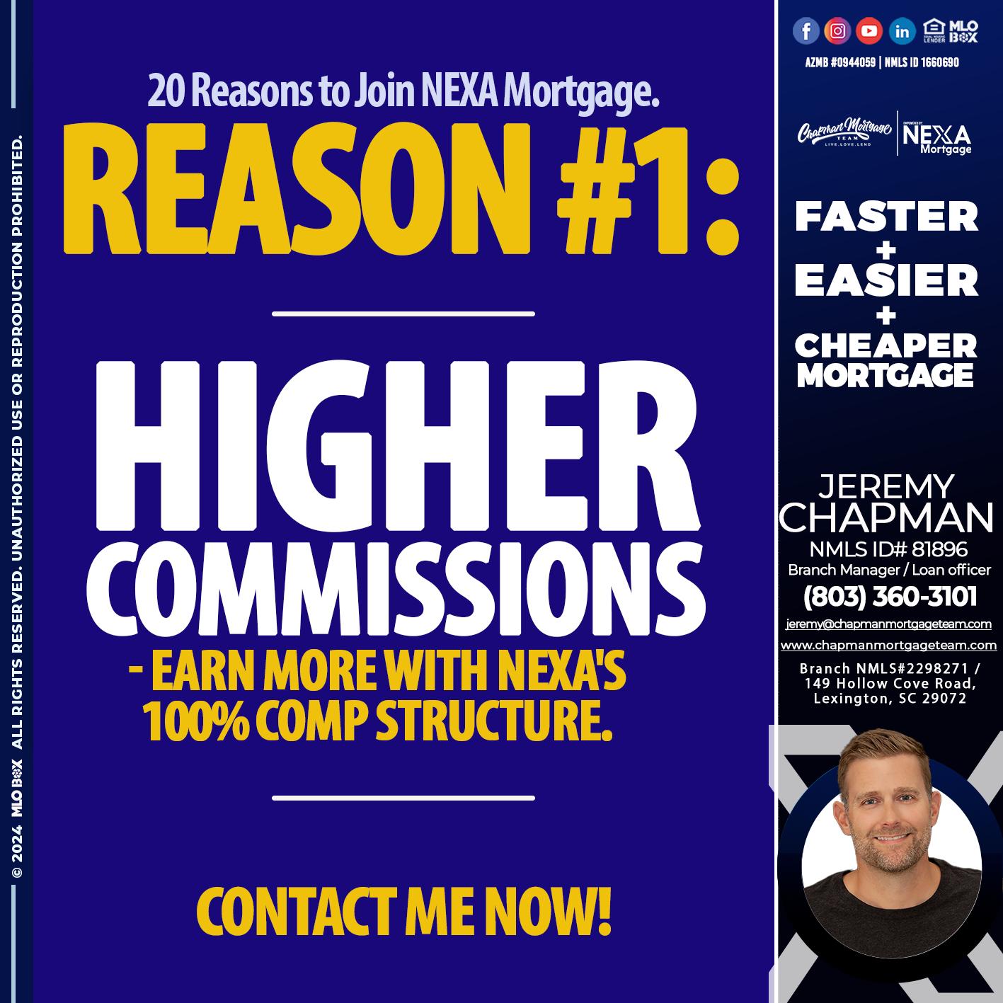 REASON 1 - Jeremy Chapman -Branch Loan Officer