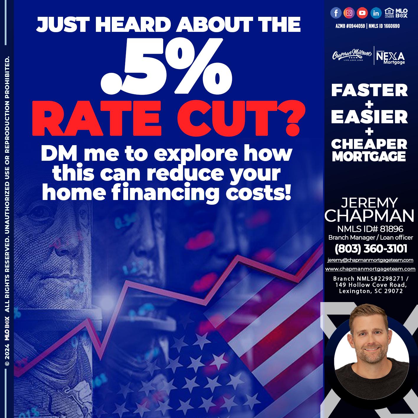 .5% - Jeremy Chapman -Branch Loan Officer