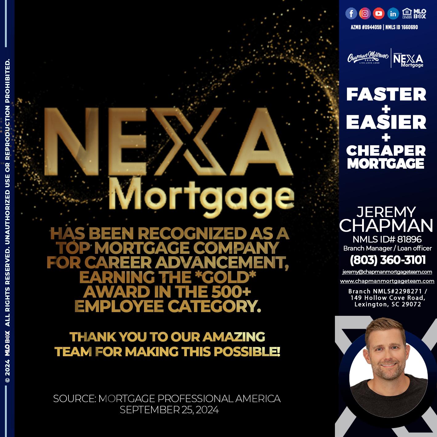 nexa 500 - Jeremy Chapman -Branch Loan Officer