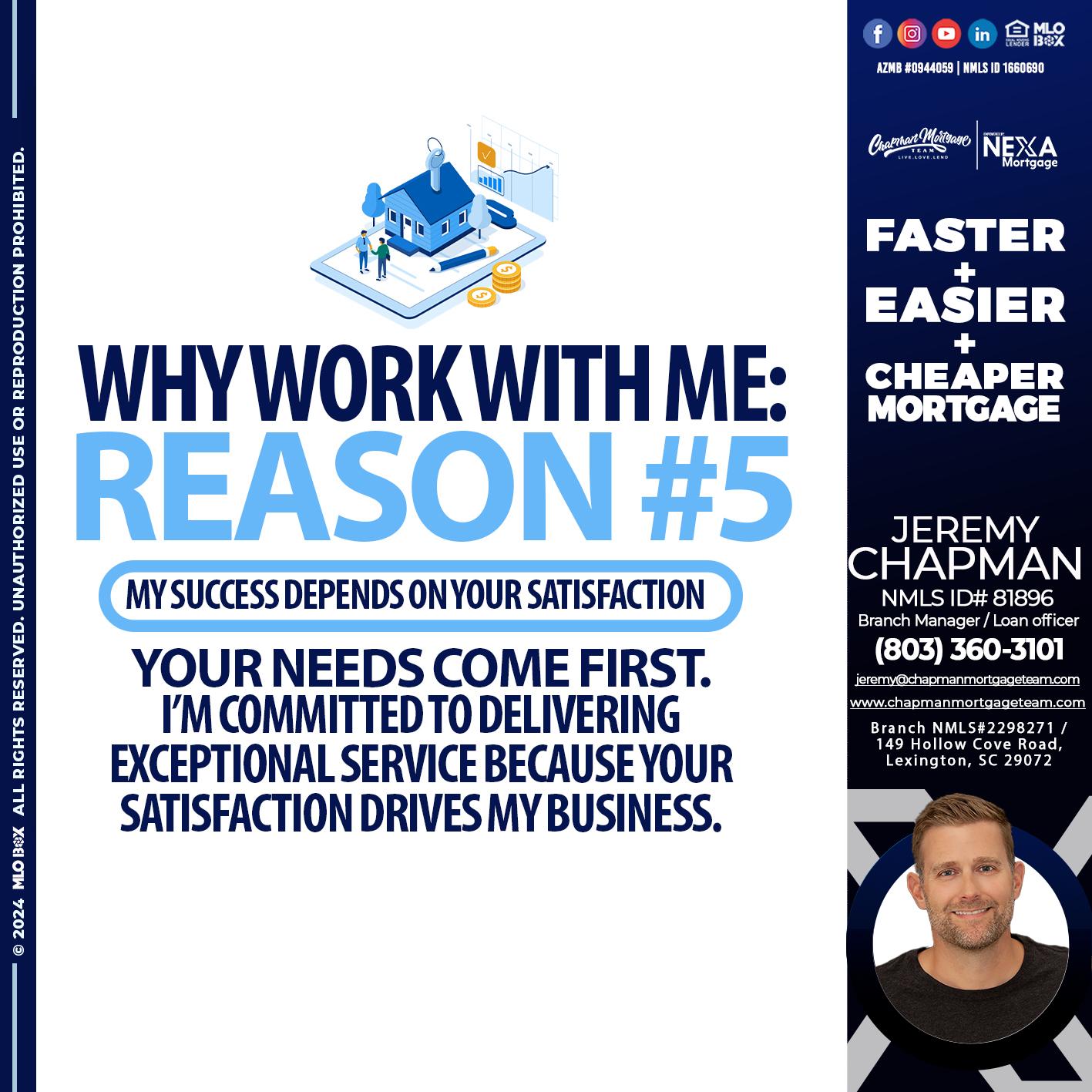 reason 5 - Jeremy Chapman -Branch Loan Officer