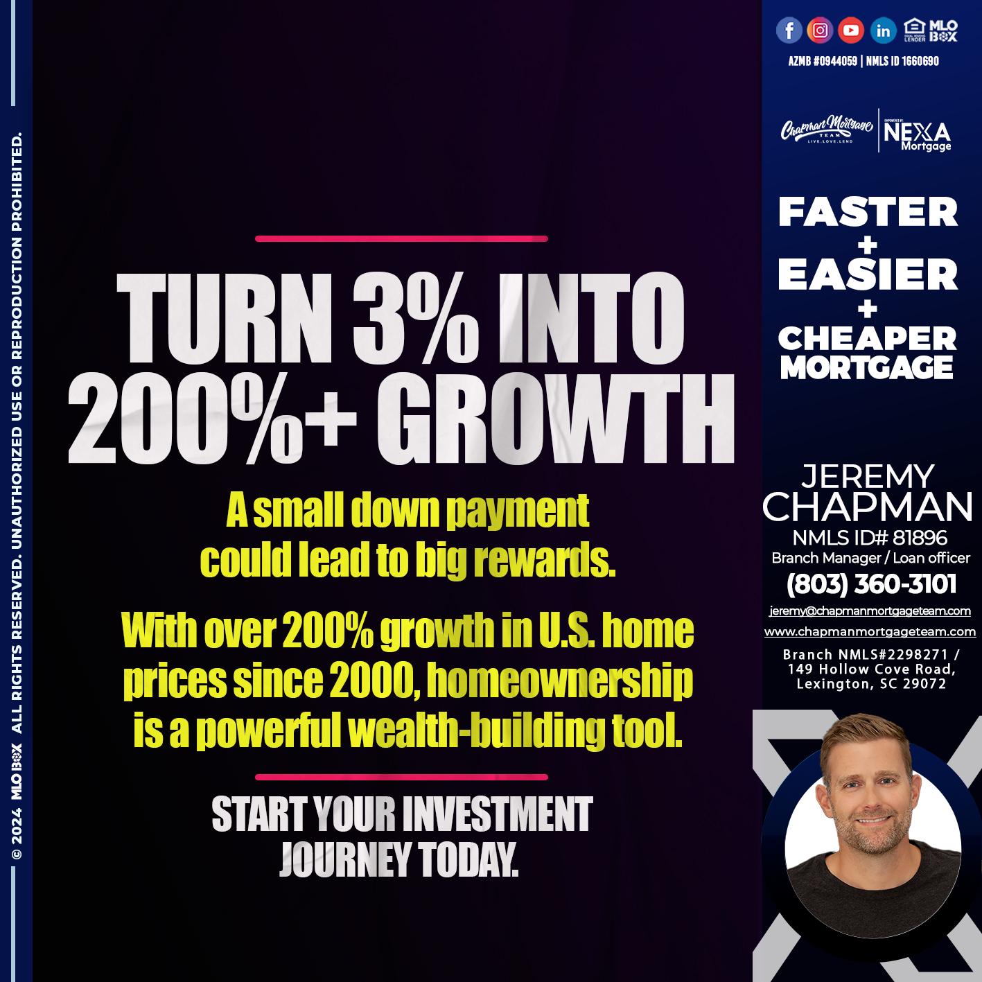 TURN 3% - Jeremy Chapman -Branch Loan Officer