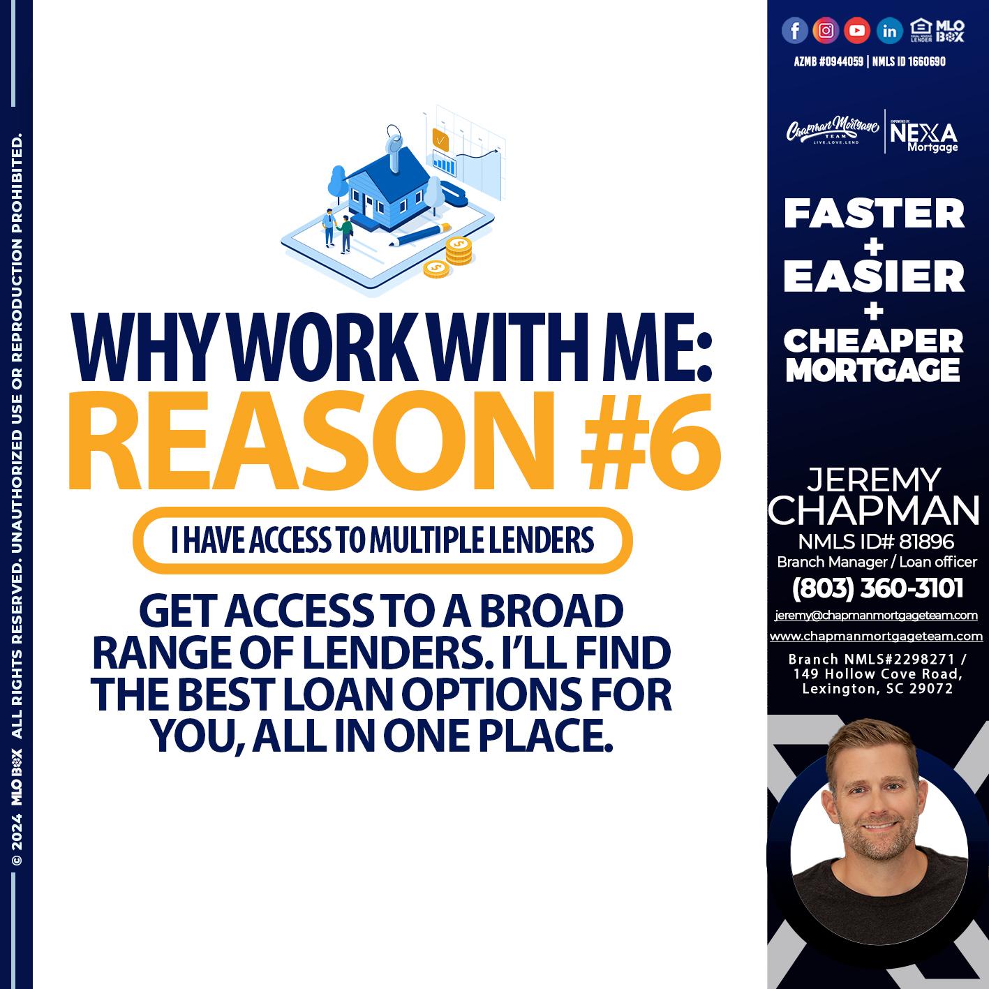 reason 6 - Jeremy Chapman -Branch Loan Officer
