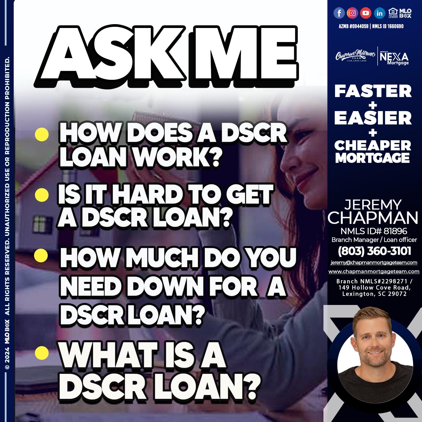 ASK ME - Jeremy Chapman -Branch Loan Officer