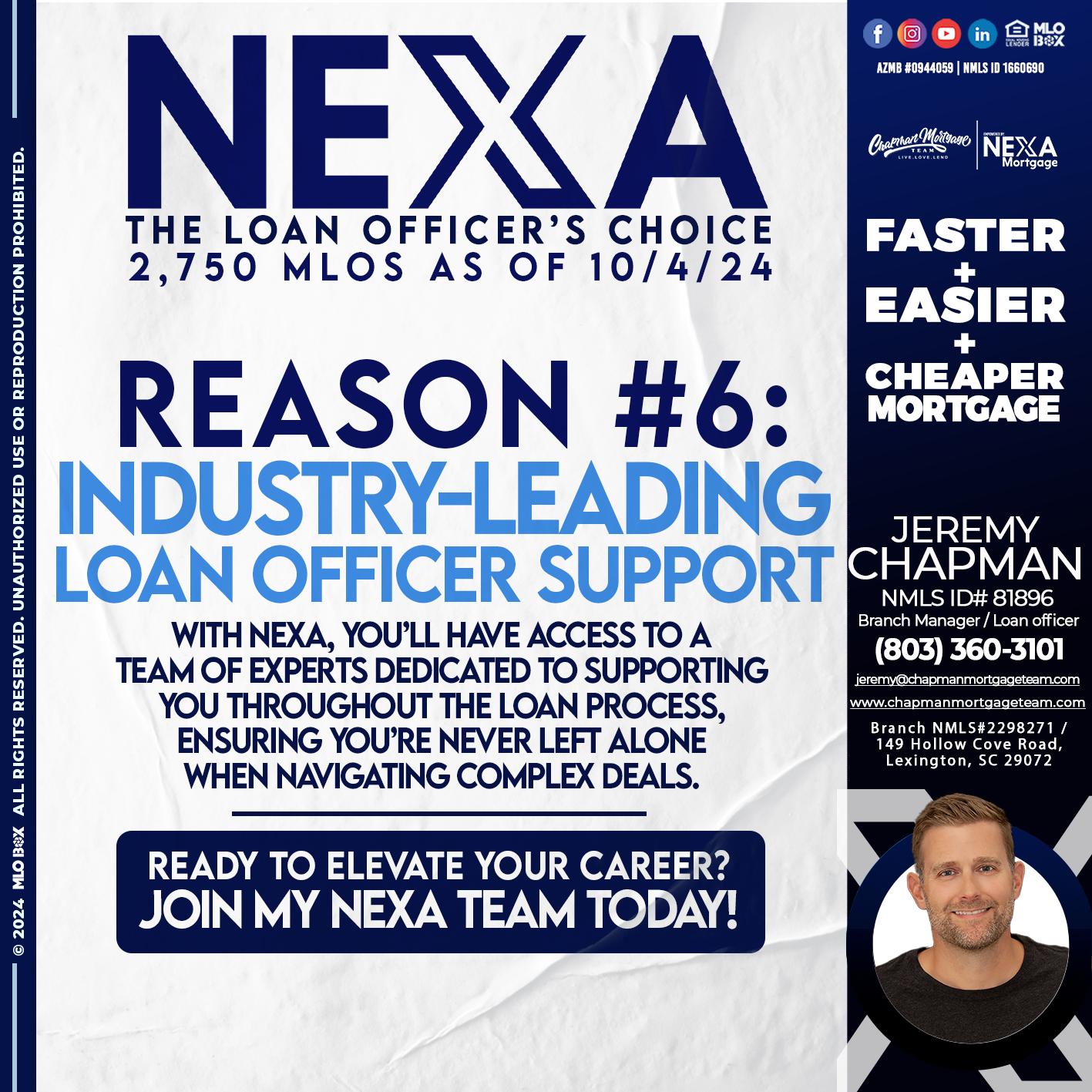 REASON 6 BROKER CHOICE - Jeremy Chapman -Branch Loan Officer
