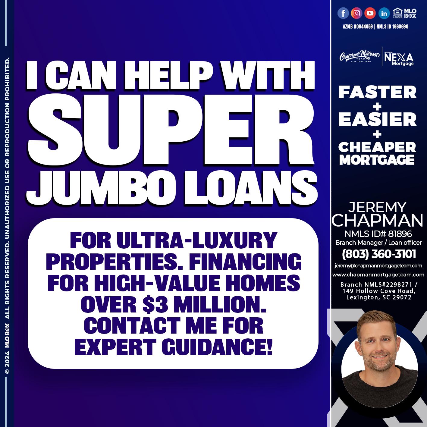 I CAN HELP - Jeremy Chapman -Branch Loan Officer