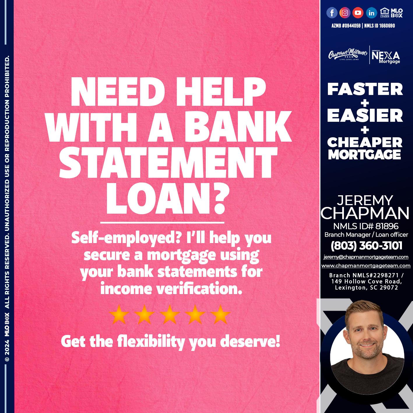 need help? - Jeremy Chapman -Branch Loan Officer
