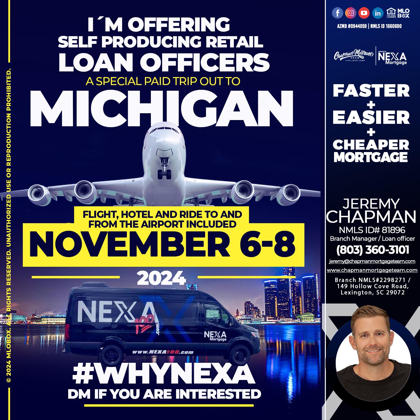 MICHIGAN TRIP - Jeremy Chapman -Branch Loan Officer