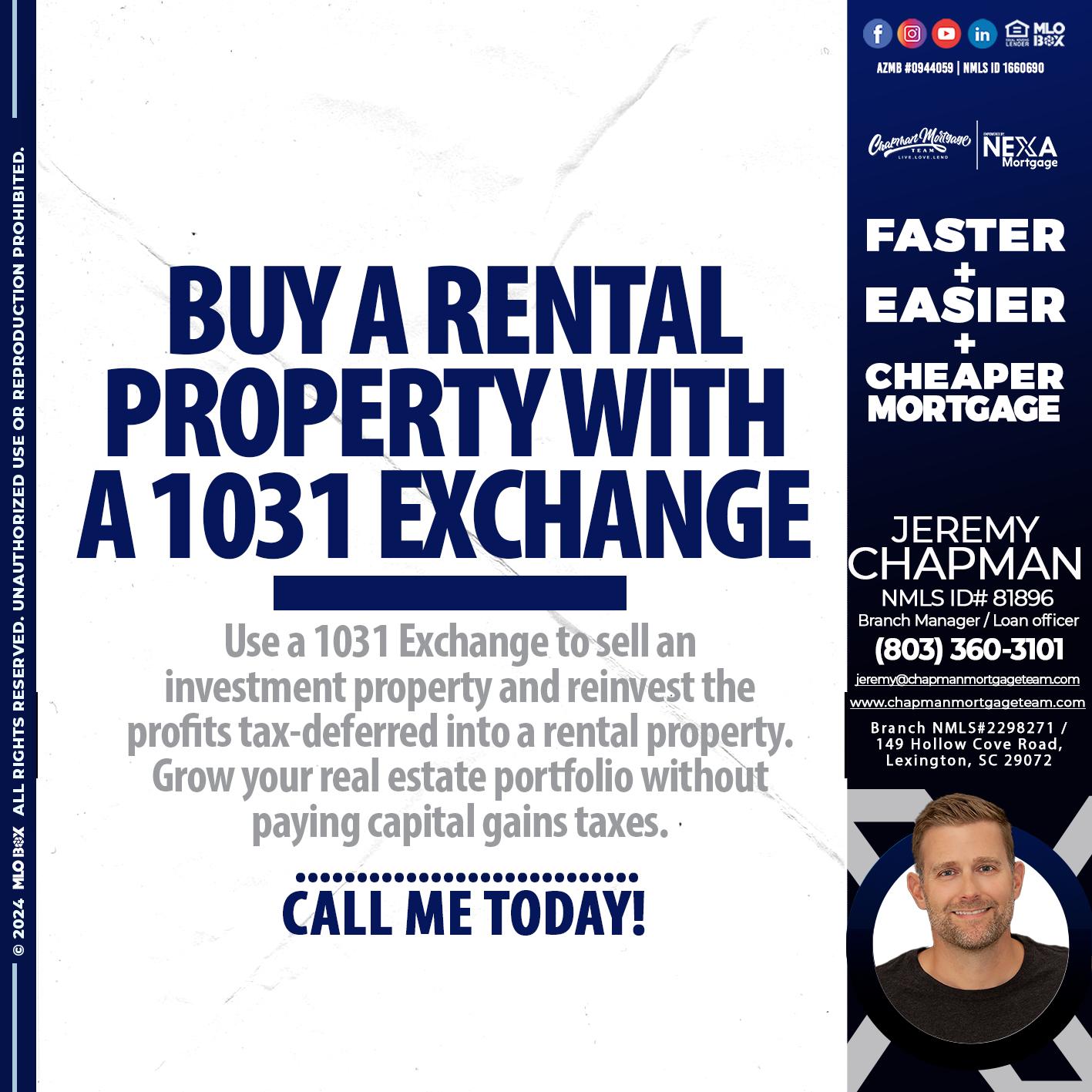 BUY A RENTAL PROPERTY - Jeremy Chapman -Branch Loan Officer