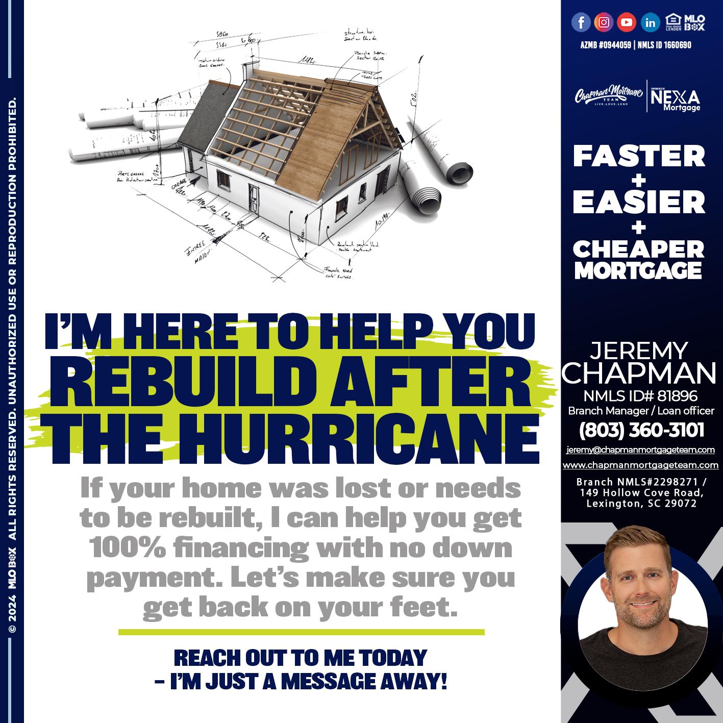 IM HERE TO HELP - Jeremy Chapman -Branch Loan Officer