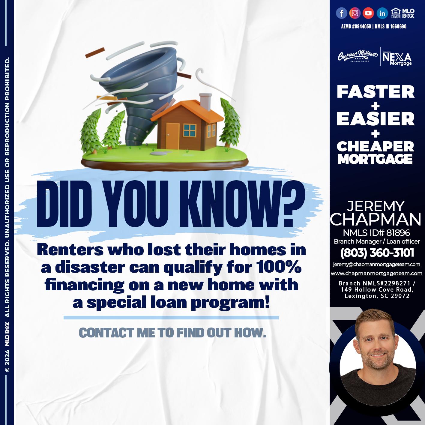 did you know? - Jeremy Chapman -Branch Loan Officer
