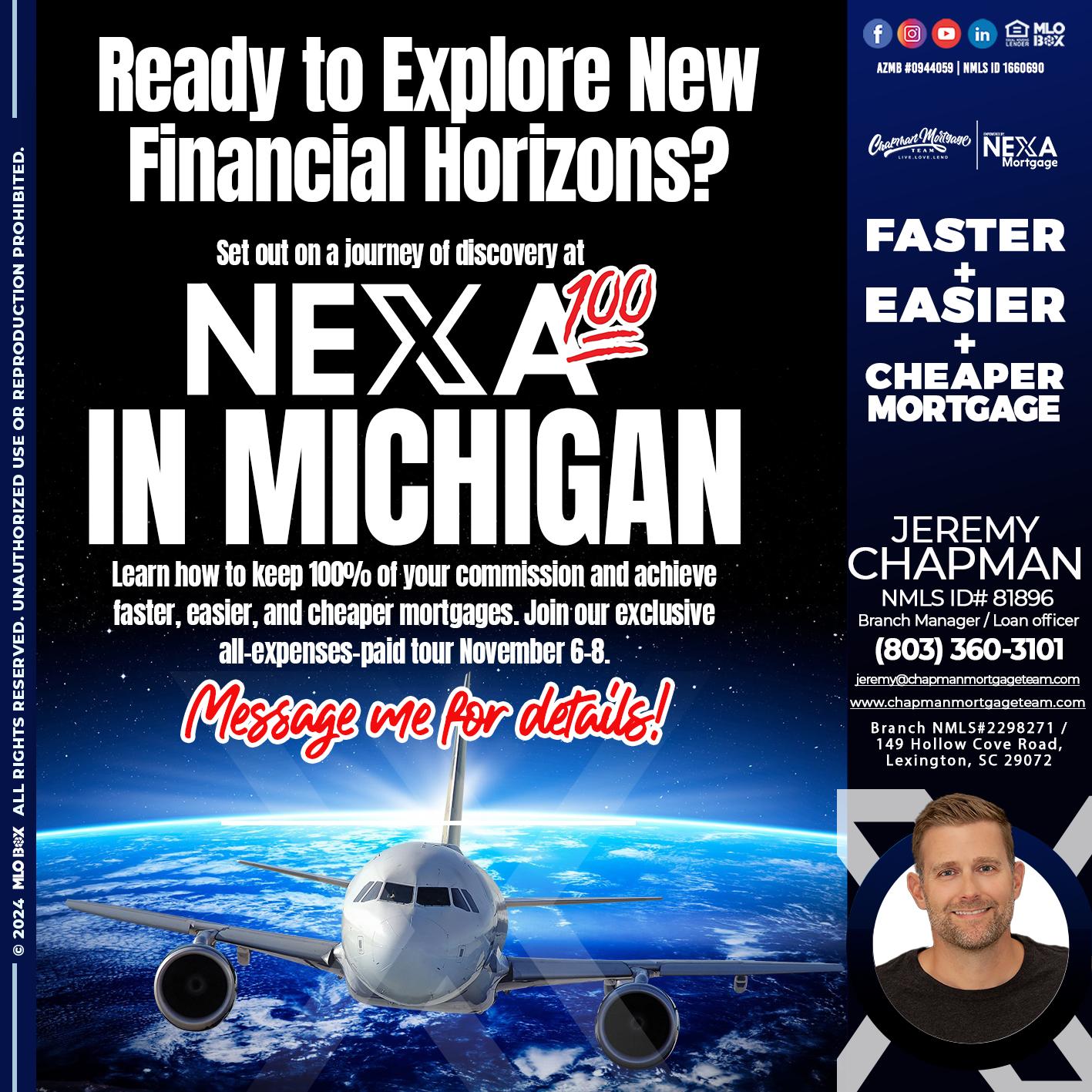 MICHIGAN TRIP NEXA 100 - Jeremy Chapman -Branch Loan Officer