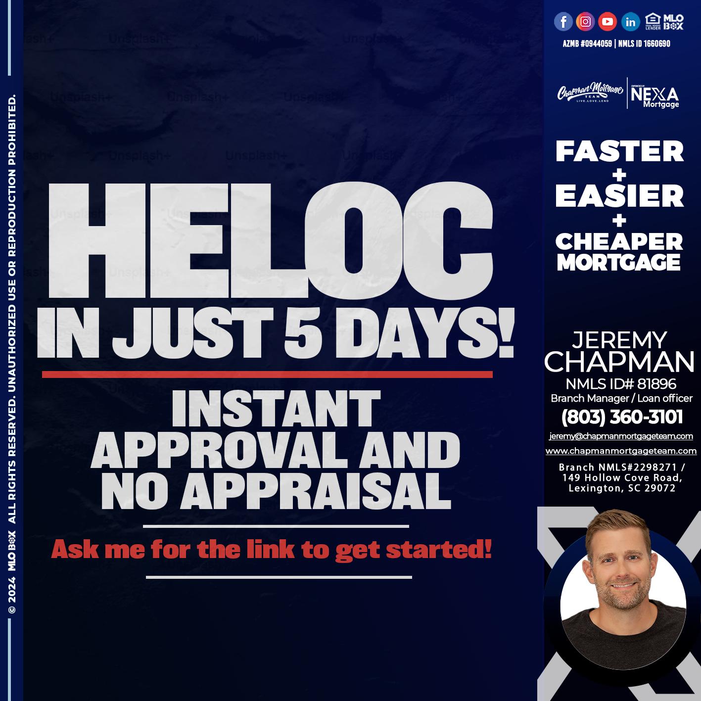 HELOC IN JUST 5 DAYS - Jeremy Chapman -Branch Loan Officer