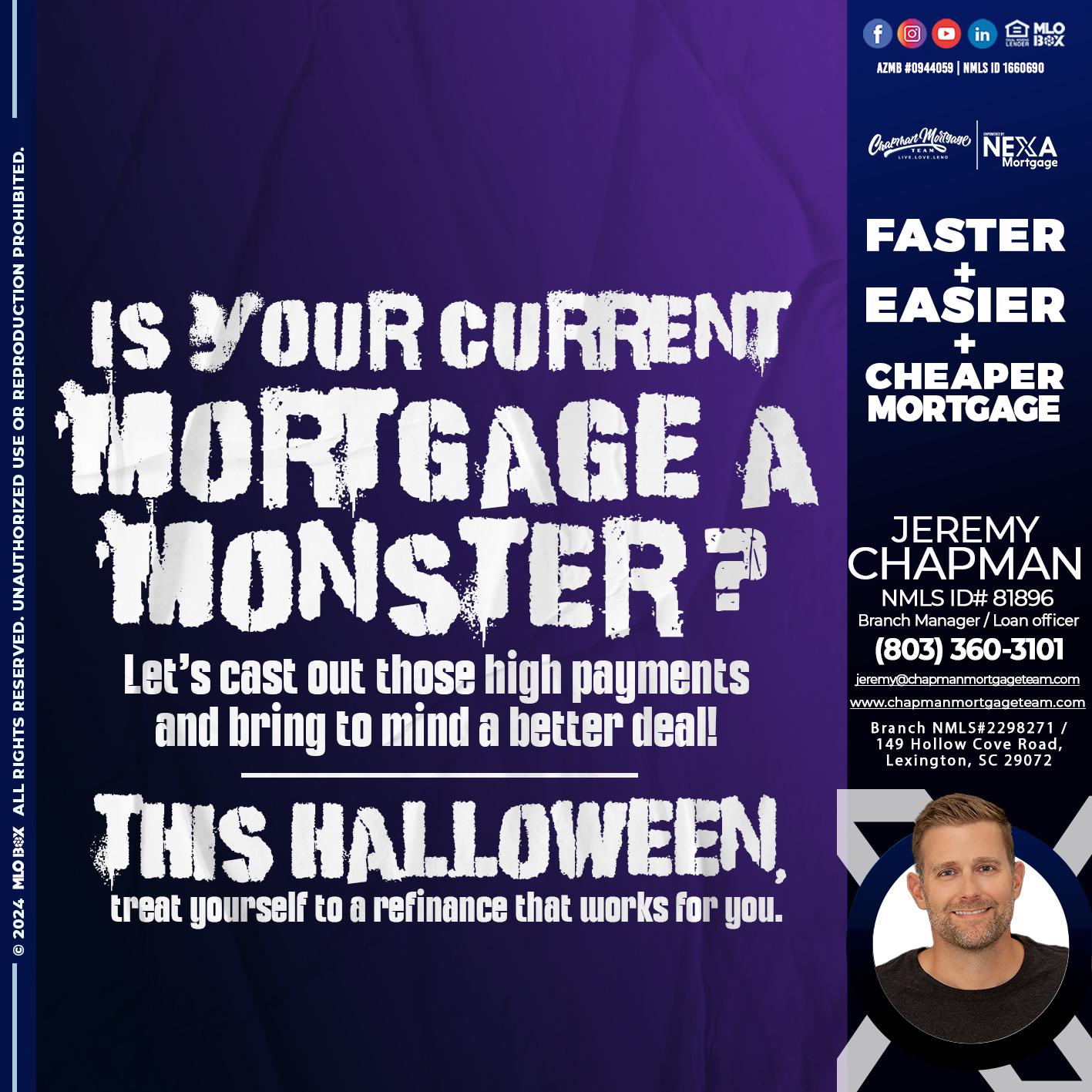 CURRENT MORTGAGE - Jeremy Chapman -Branch Loan Officer