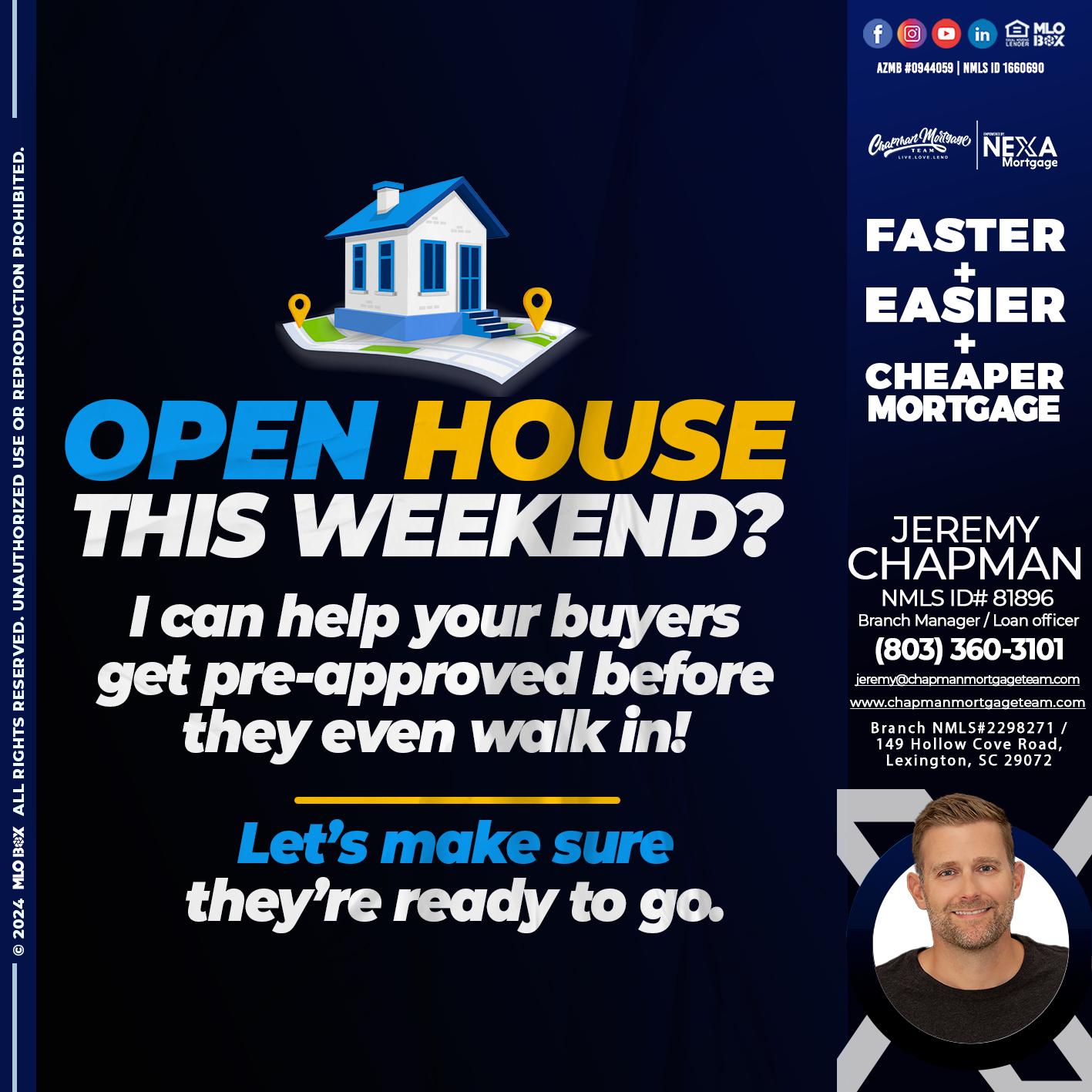 open house - Jeremy Chapman -Branch Loan Officer