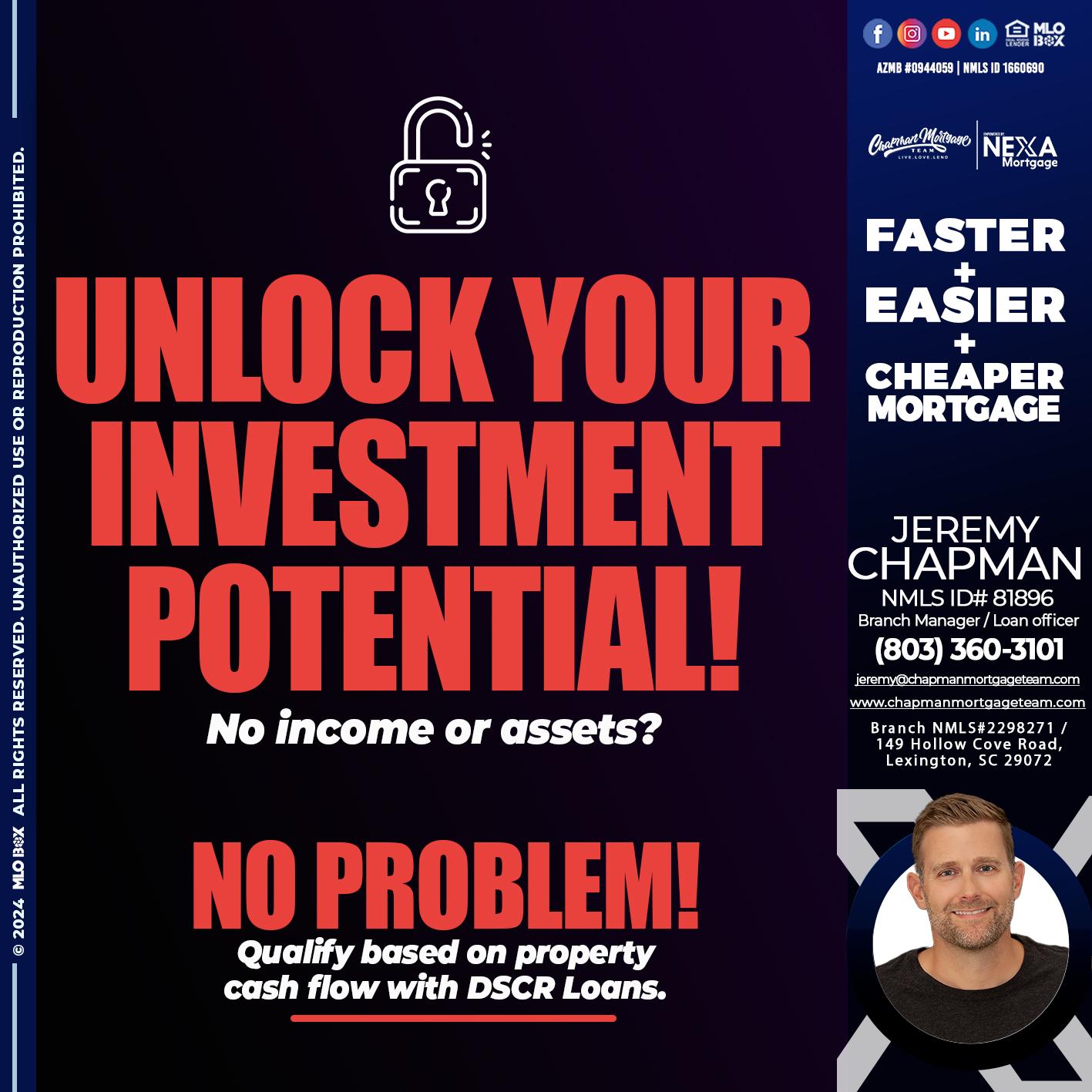 unlock your - Jeremy Chapman -Branch Loan Officer