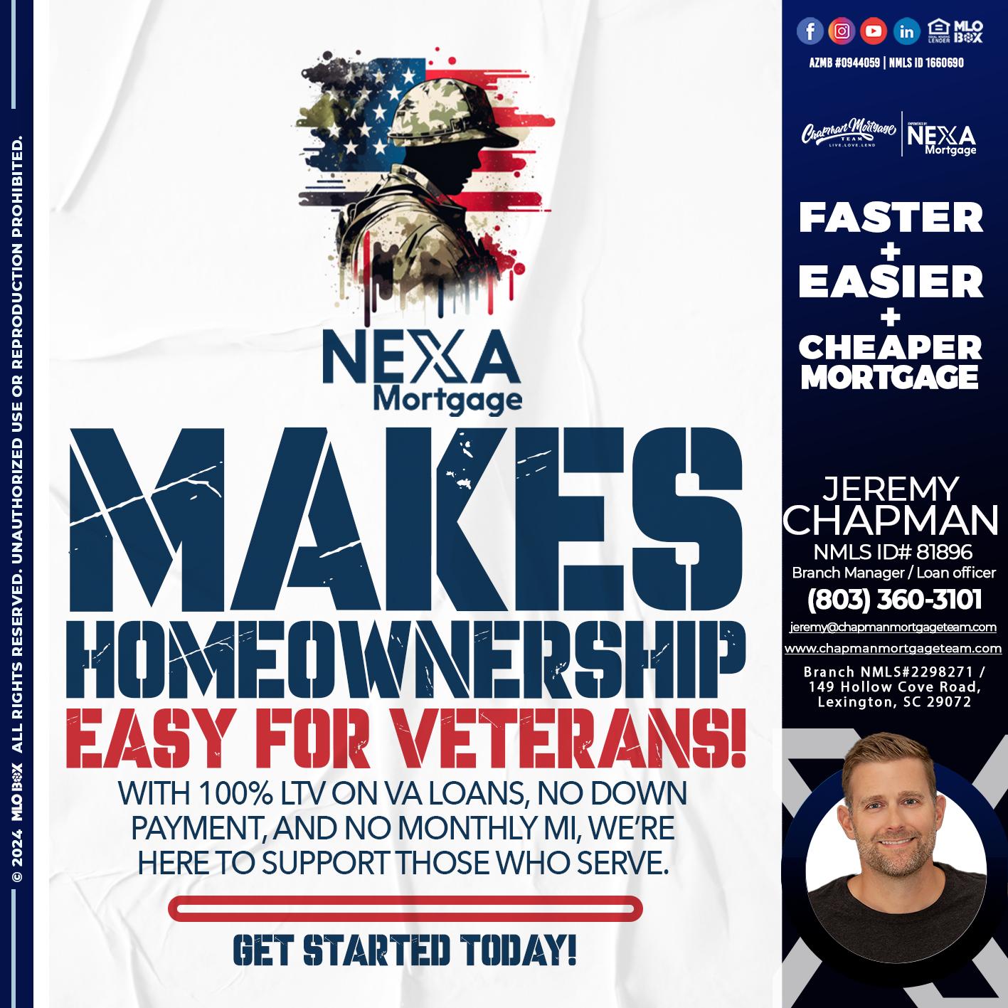 NEXA MAKES - Jeremy Chapman -Branch Loan Officer