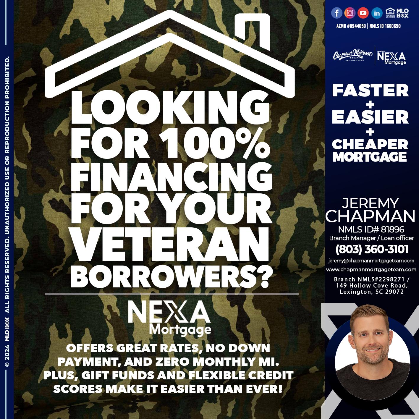 LOOKING 100% - Jeremy Chapman -Branch Loan Officer