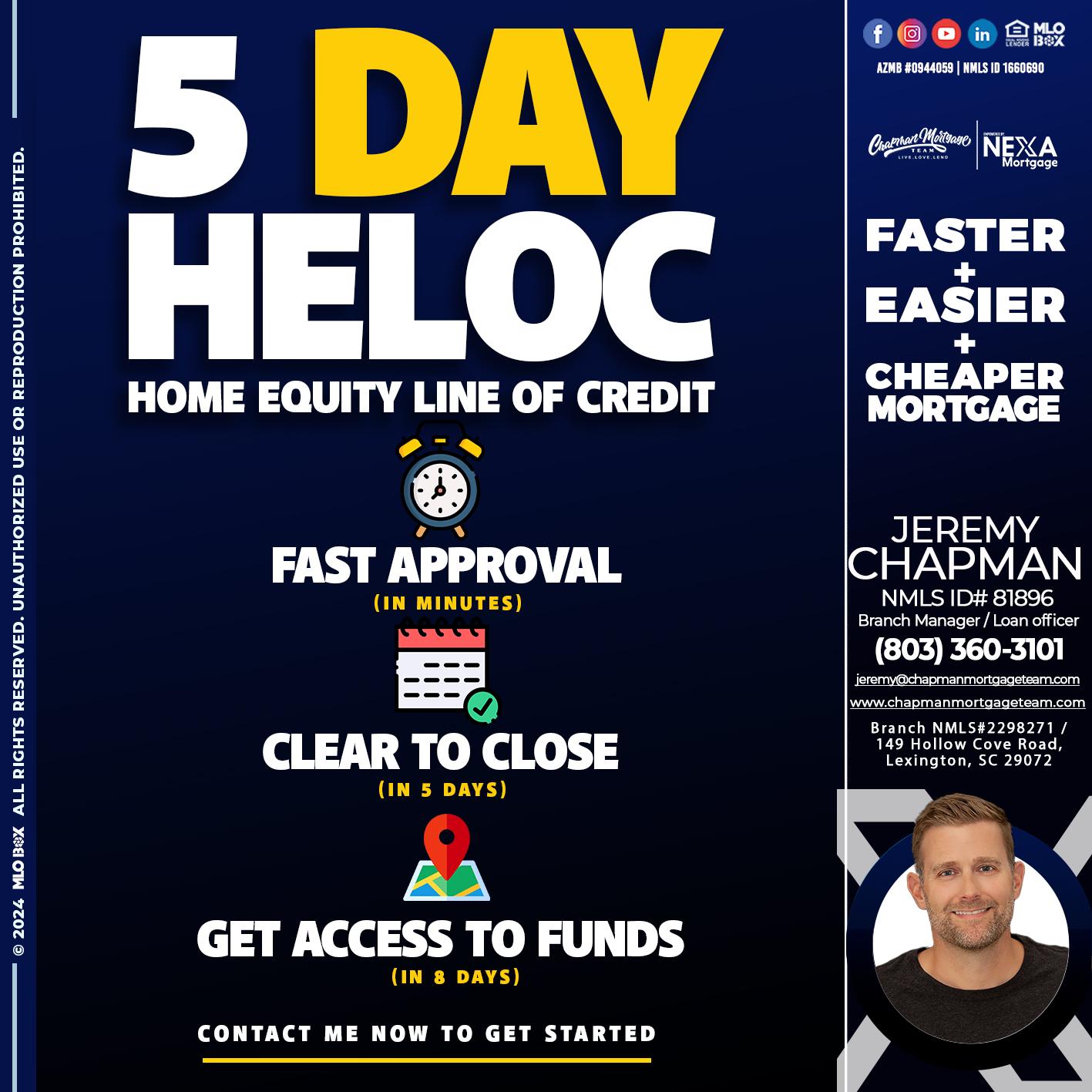5 DAY HELOC - Jeremy Chapman -Branch Loan Officer