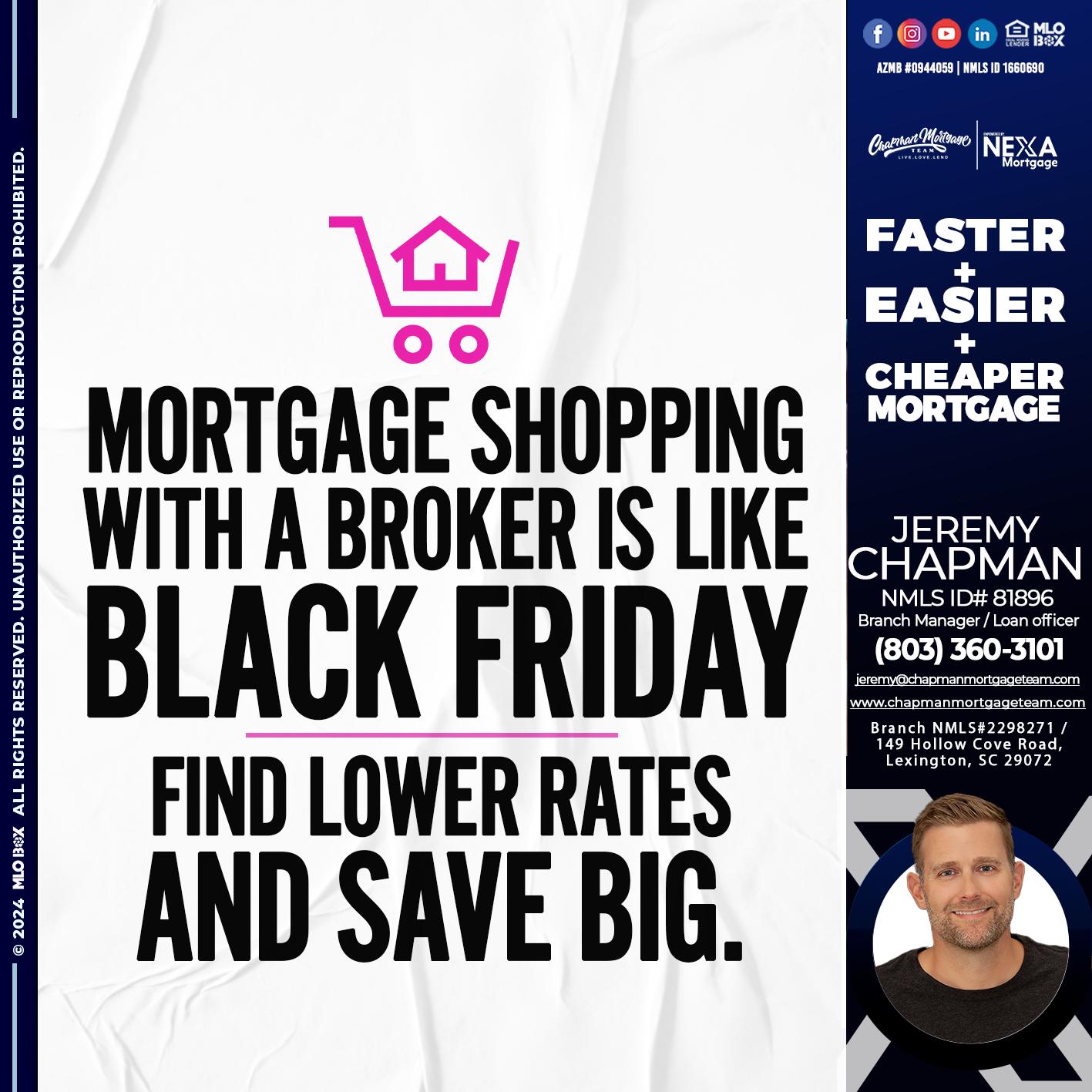 MORTGAGE SHOPPING - Jeremy Chapman -Branch Loan Officer