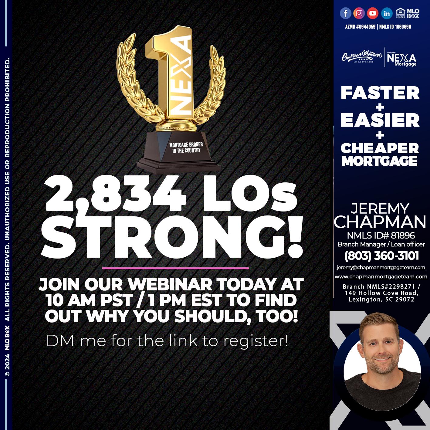 2834 LOs WHY NEXA - Jeremy Chapman -Branch Loan Officer