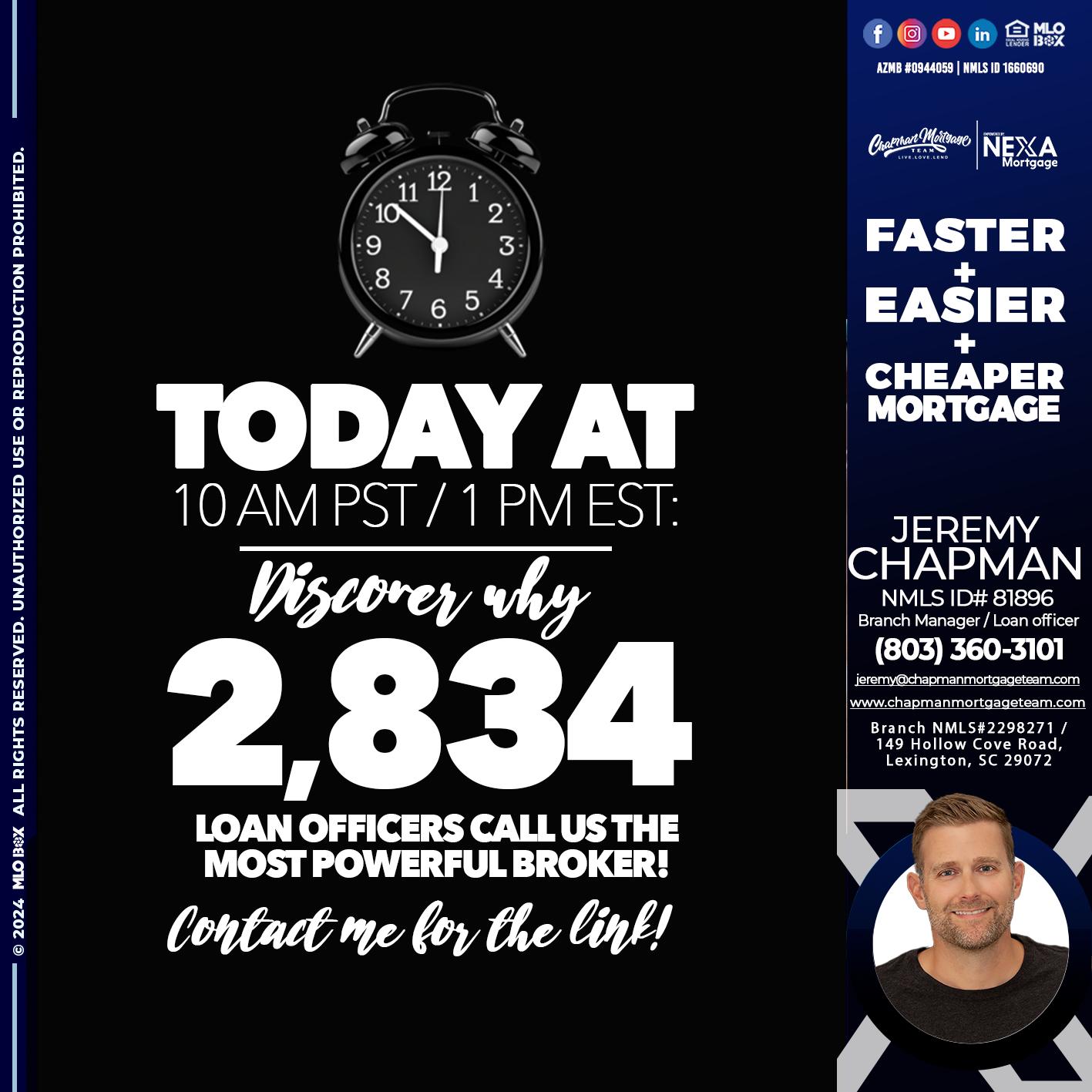 TODAY WHY NEXA - Jeremy Chapman -Branch Loan Officer