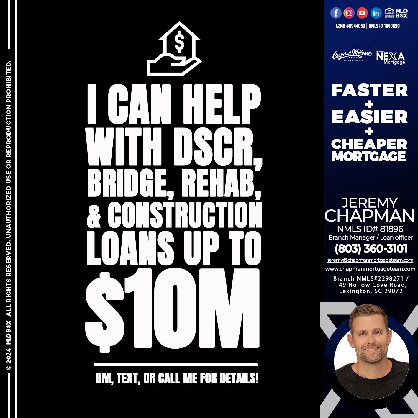 I CAN HELP - Jeremy Chapman -Branch Loan Officer