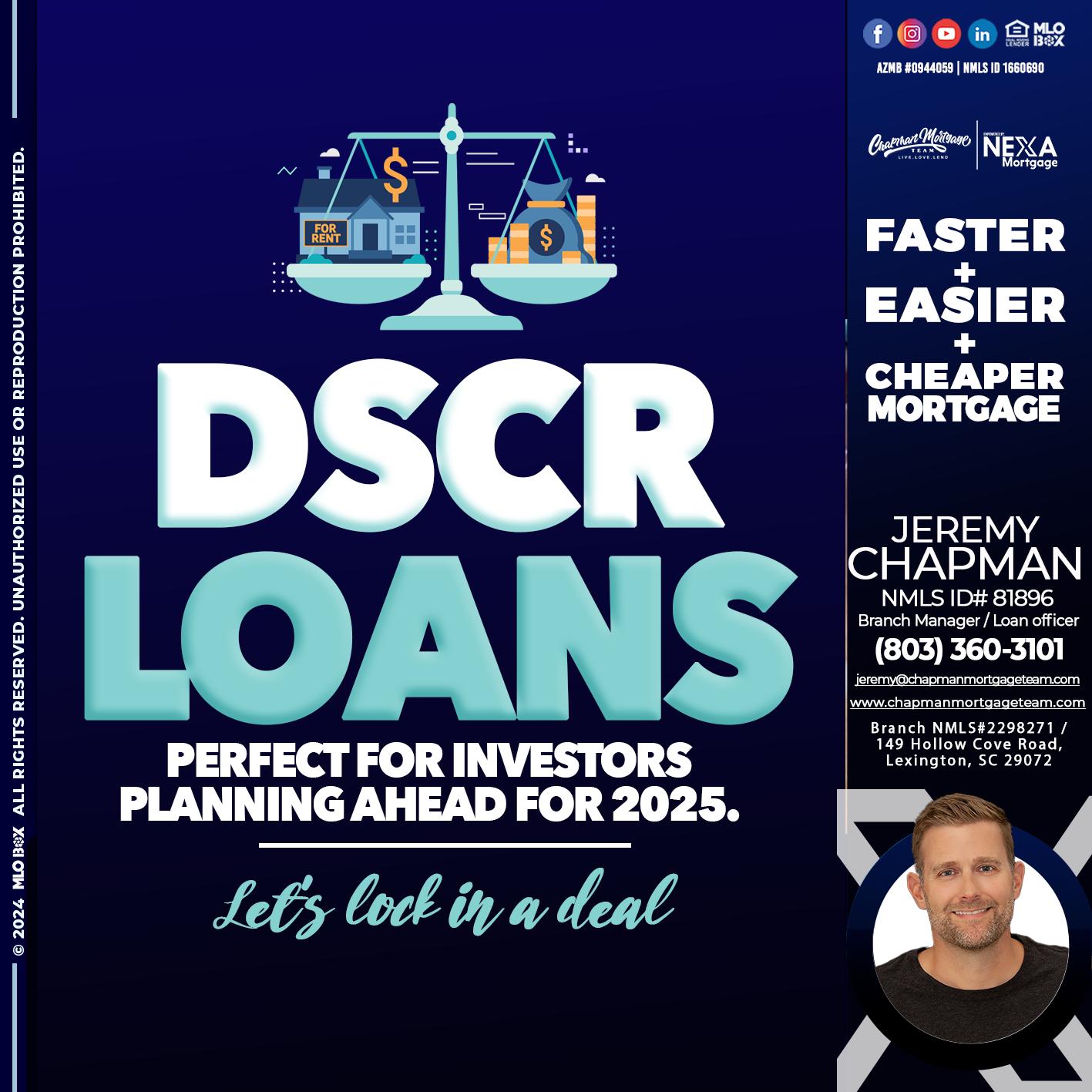 DSCR LOANS - Jeremy Chapman -Branch Loan Officer