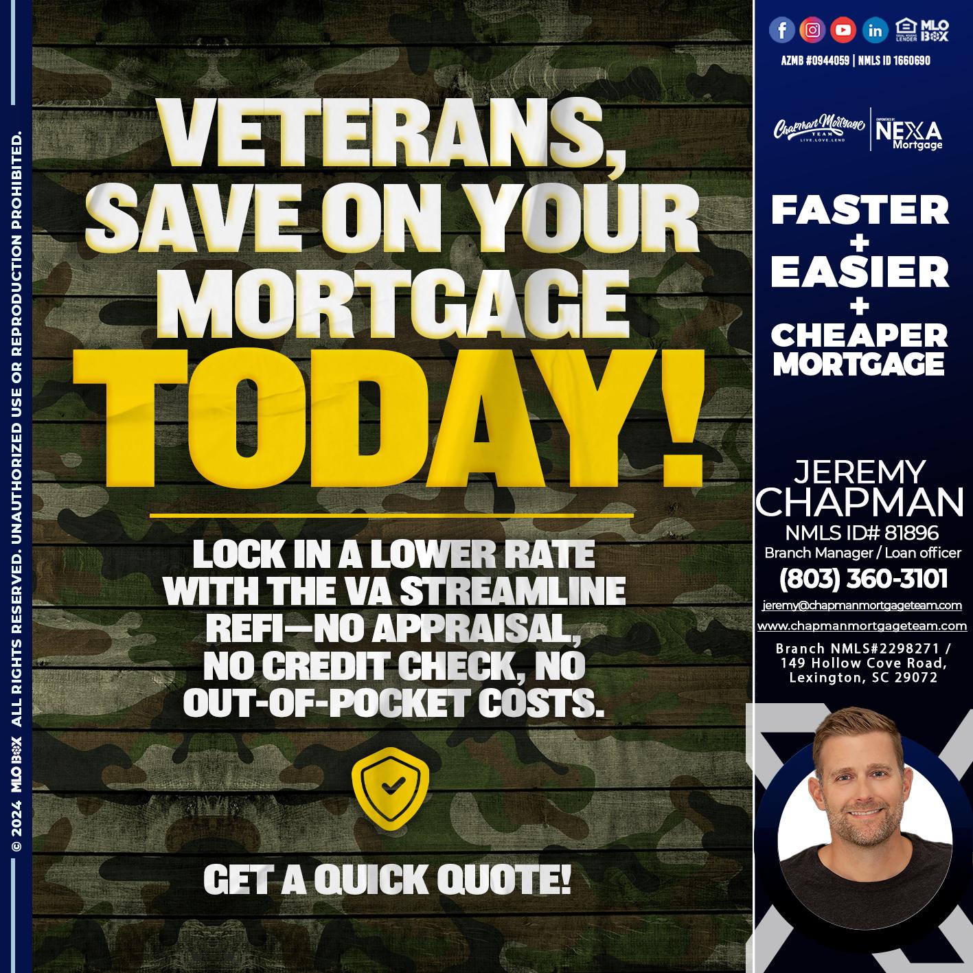 VETERANS DAY - Jeremy Chapman -Branch Loan Officer