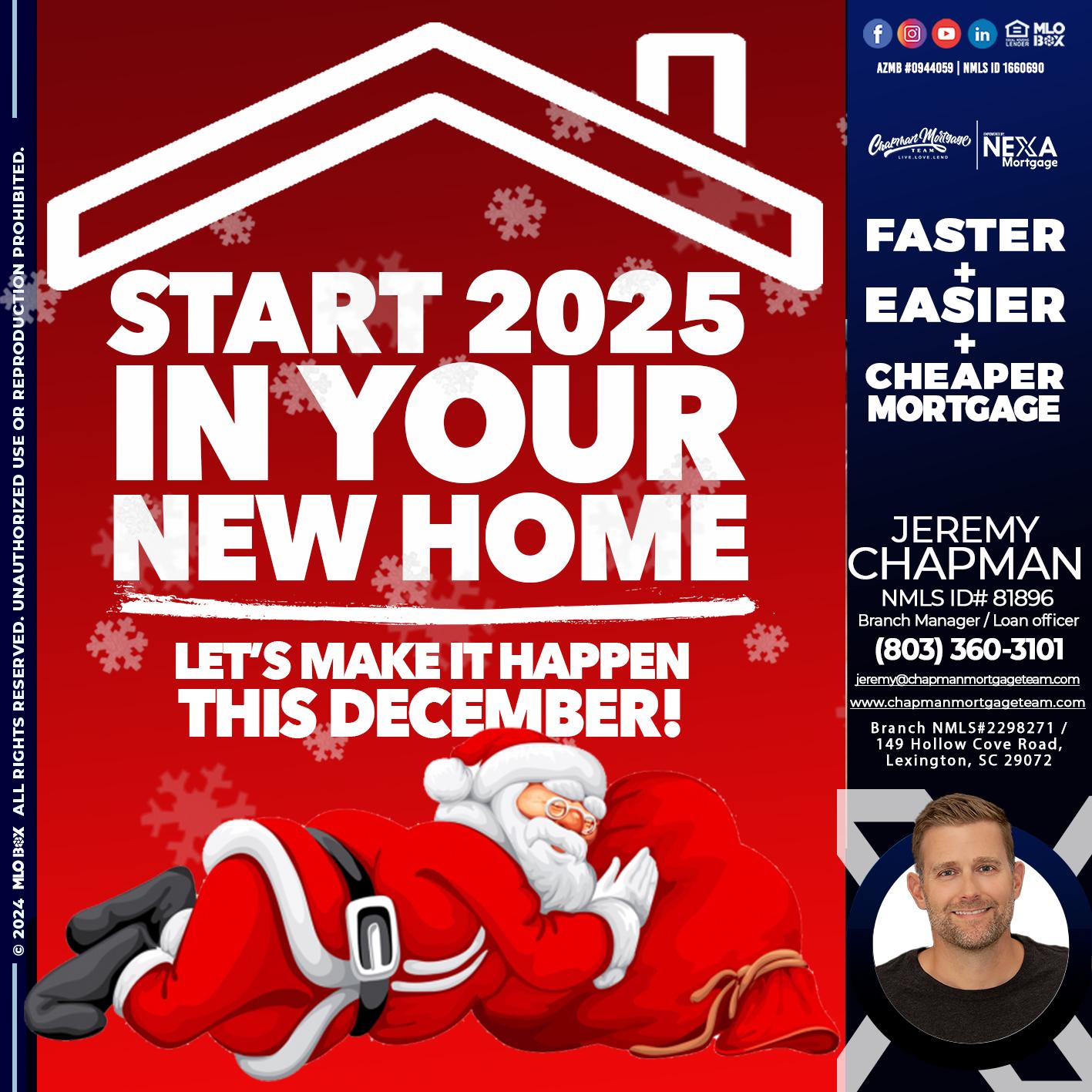 start 2025 - Jeremy Chapman -Branch Loan Officer