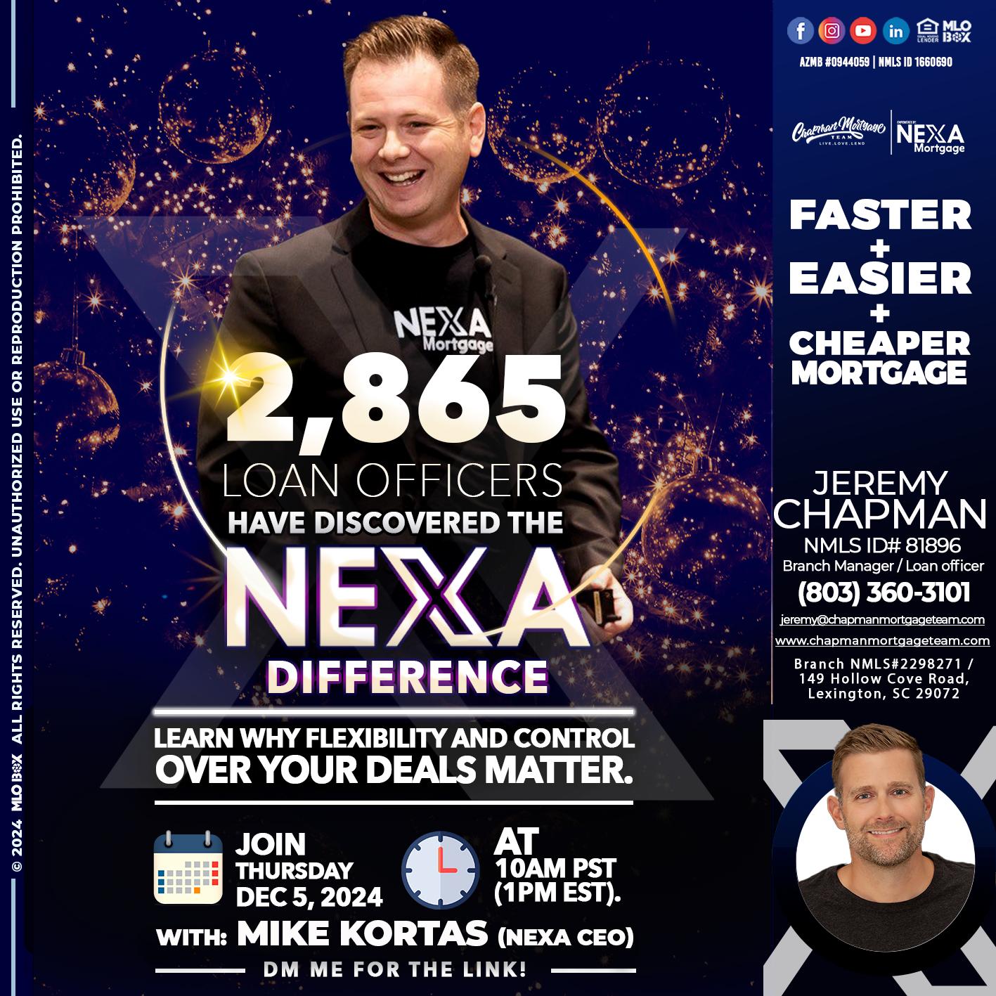 2,865 LOAN OFFICERS - Jeremy Chapman -Branch Loan Officer