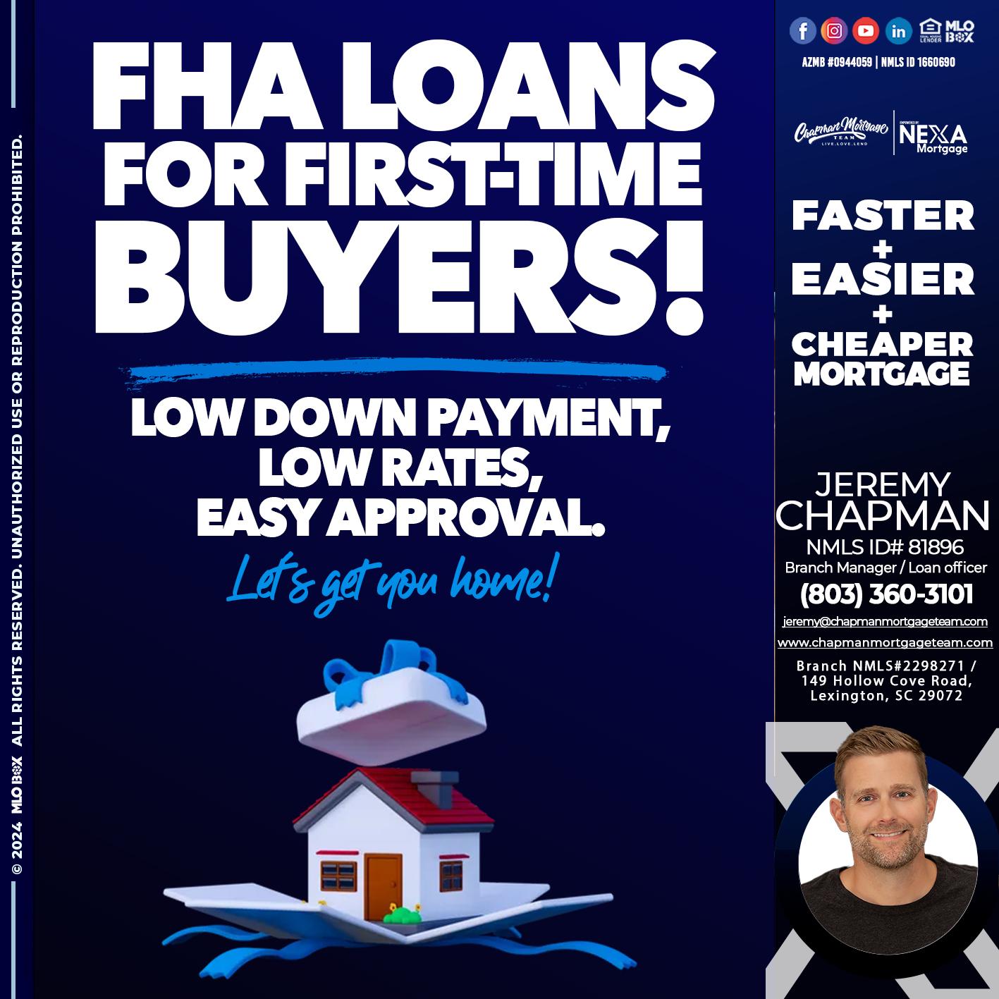FHA LOANS - Jeremy Chapman -Branch Loan Officer