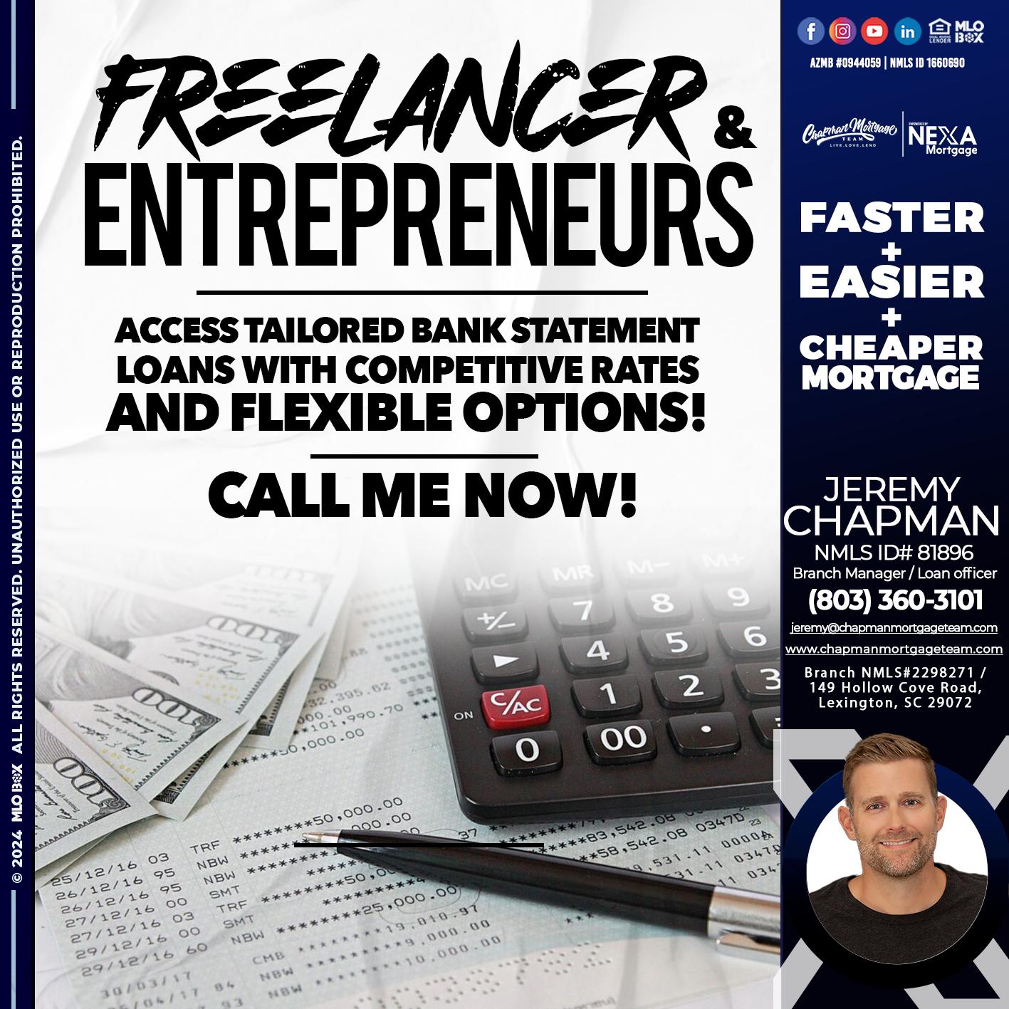 freelancer - Jeremy Chapman -Branch Loan Officer