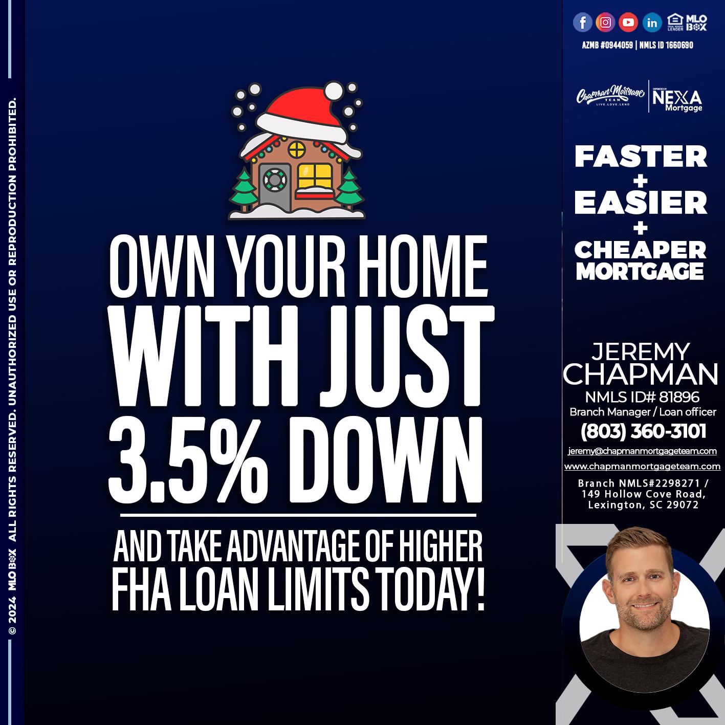 own your home - Jeremy Chapman -Branch Loan Officer
