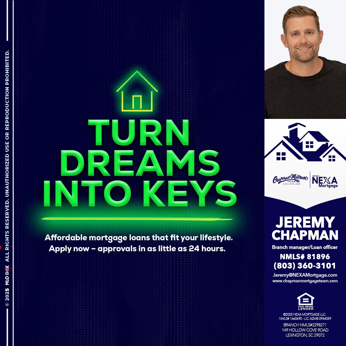 turn dreams - Jeremy Chapman -Branch Loan Officer