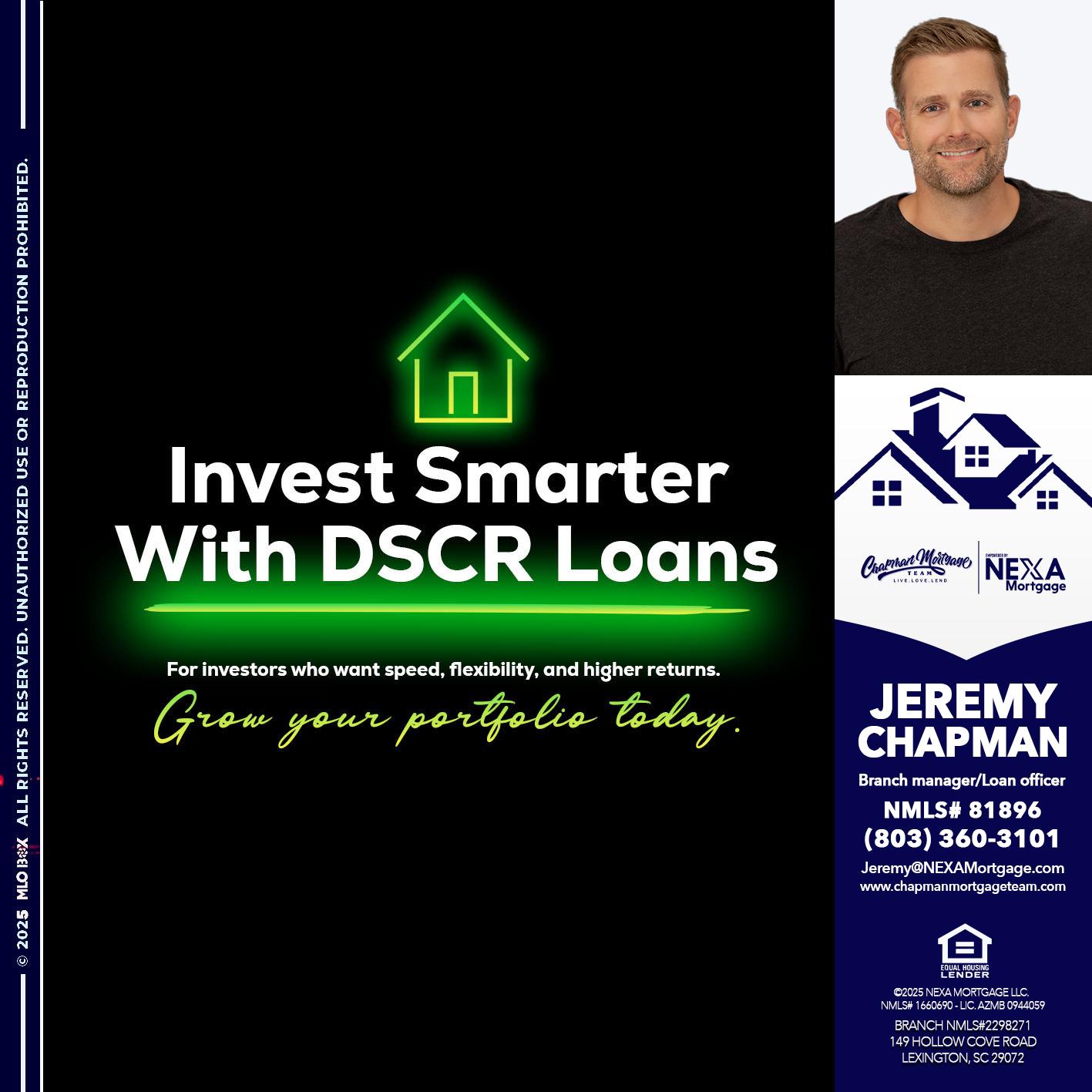 invest smarter - Jeremy Chapman -Branch Loan Officer