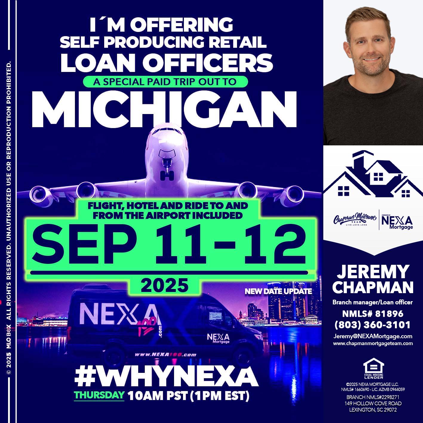 MICHIGAN TRIP - Jeremy Chapman -Branch Loan Officer