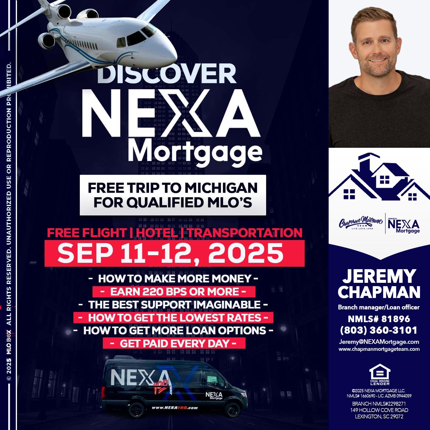 DISCOVER NEXA MORTGAGE - Jeremy Chapman -Branch Loan Officer