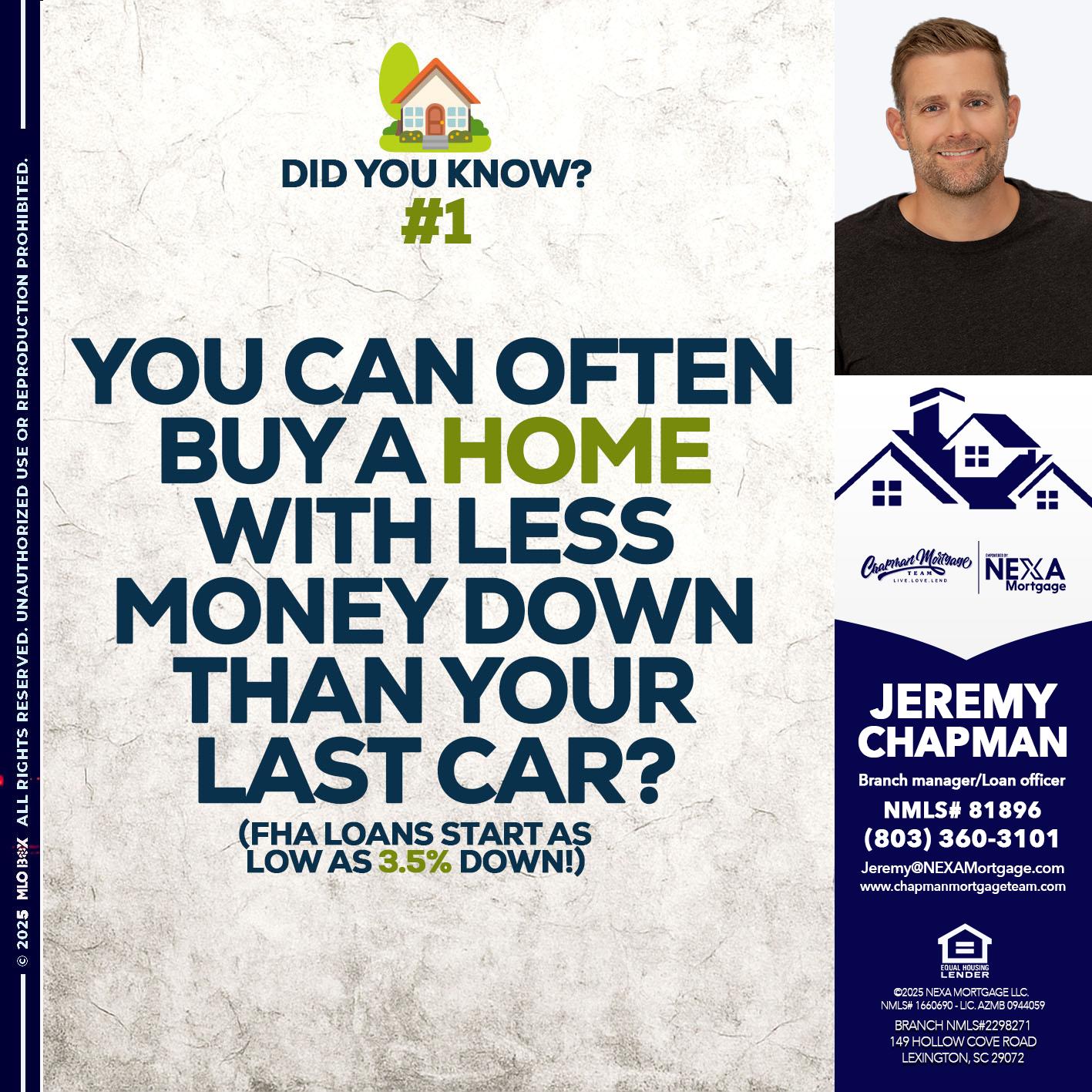 DID YOU KNOW #1 - Jeremy Chapman -Branch Loan Officer